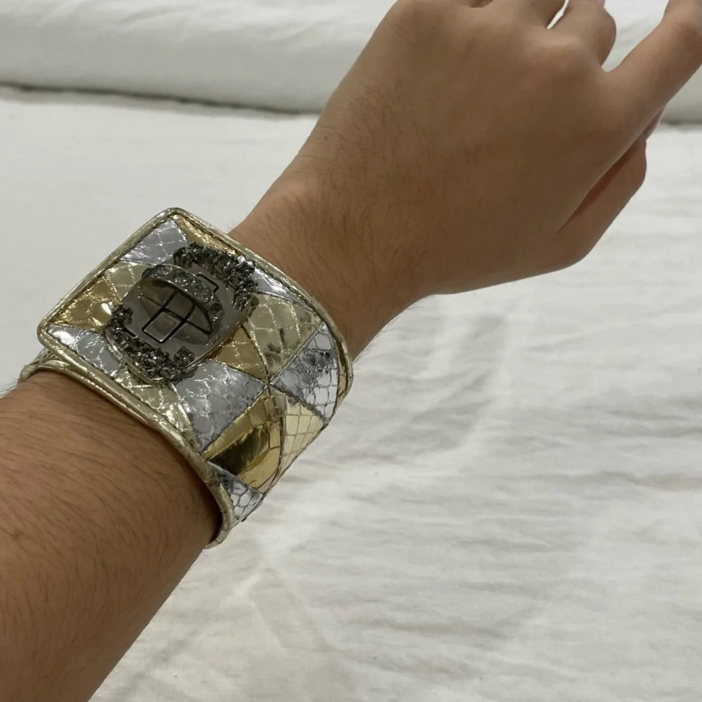 Miu Miu Leather Embossed Cuff - Picture 5 of 10
